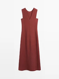 100% linen short dress