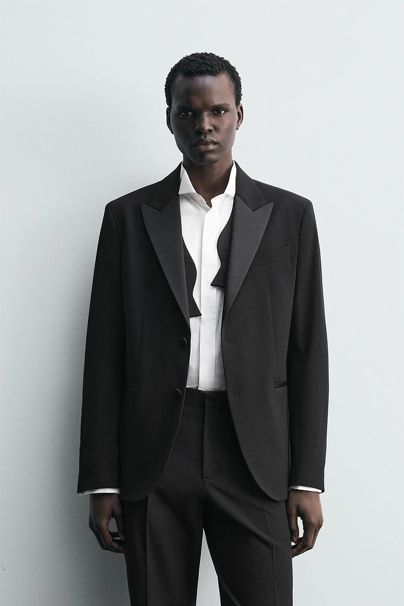 BLAZER COSTUME SMOKING AVEC LAINE