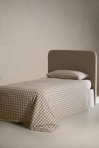 CHILDREN'S CHECK FLANNEL FITTED SHEET