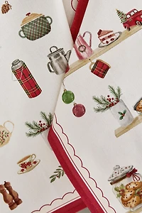 LOT TORCHONS COTON ALIMENTS DE NOËL (LOT DE 2)