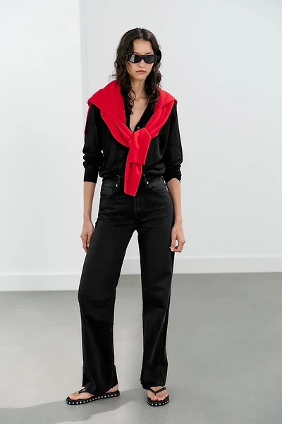 TRF HIGH WAIST WIDE LEG JEANS
