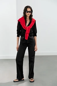TRF HIGH WAIST WIDE LEG JEANS