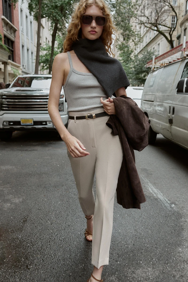 PANTALON TAILLE HAUTE CEINTURE