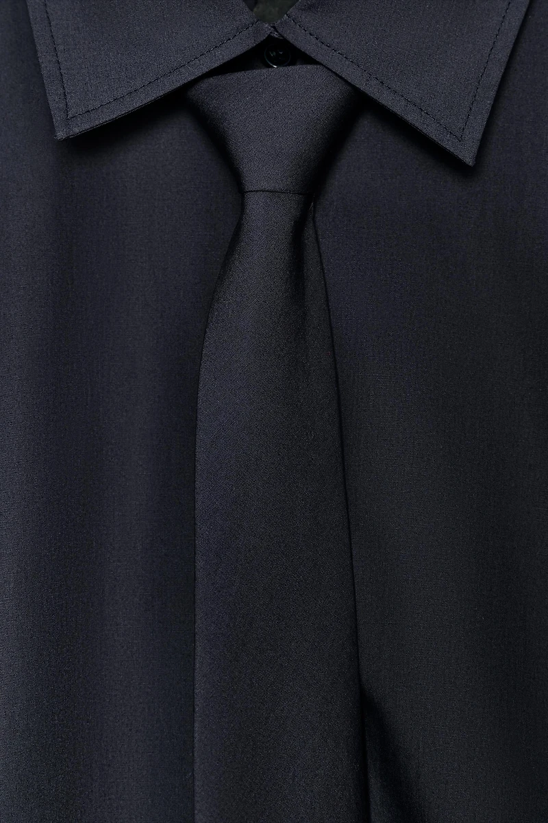 CHEMISE EN POPELINE AVEC CRAVATE ZW COLLECTION