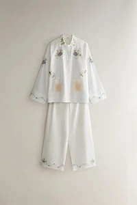 EMBROIDERED CROCHET SHIRT