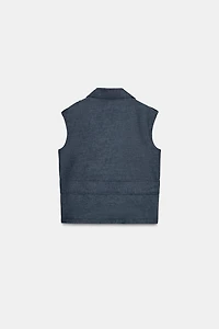 GILET CEINTURÉ EN LIN