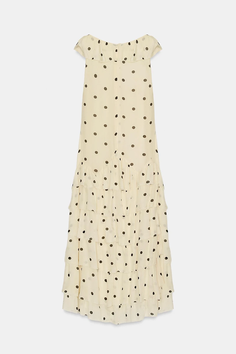 ROBE ASYMÉTRIQUE À POIS