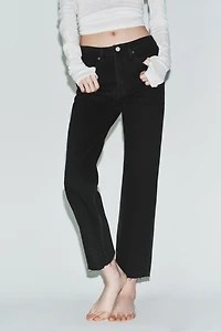 TRF HIGH-WAIST CROPPED FLARE JEANS