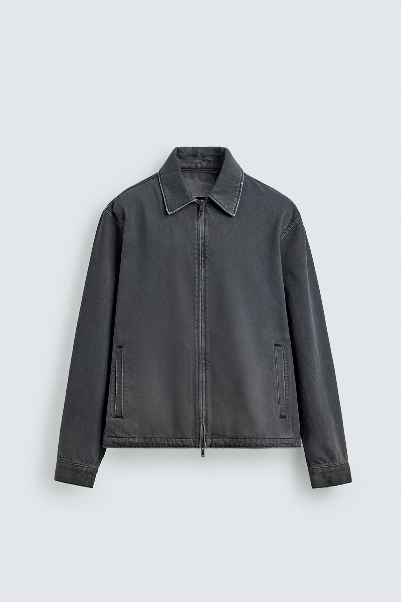 VESTE EN JEAN REGULAR FIT ZIPPÉE