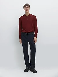 Pantalon slim microtexturé