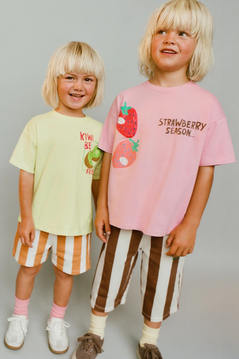 BERMUDA EN MOLLETON STRAIGHT À RAYURES