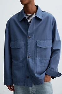 VESTE DÉLAVÉE POCHES