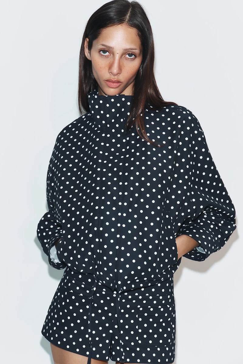POLKA DOT PUFFER JACKET