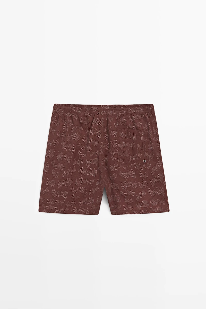 Printed swimming trunks