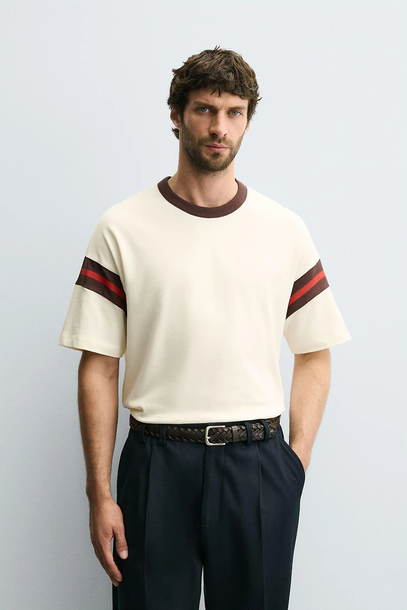 RIB STRIPE T-SHIRT