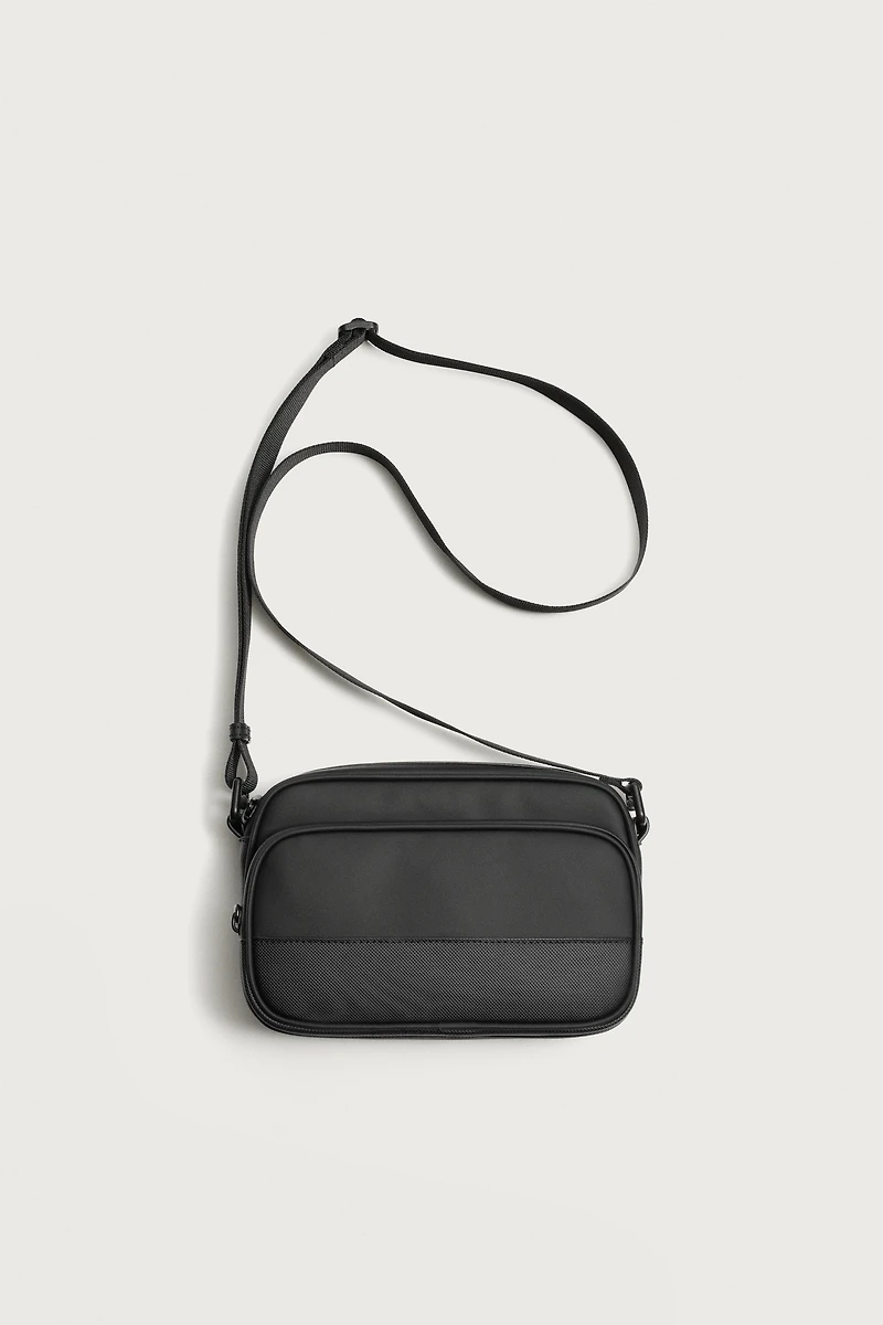 RUBBERIZED CROSSBODY BAG