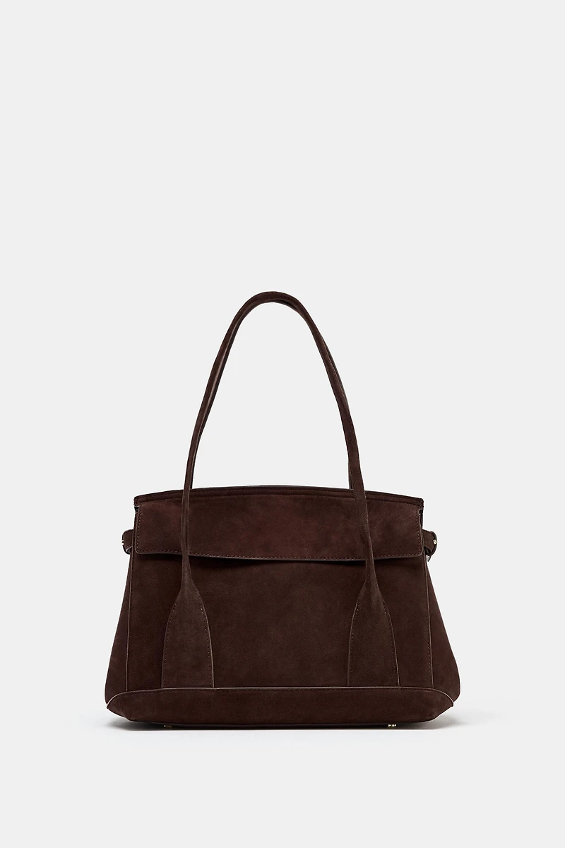 SAC CITYBAG EN CUIR DAIM