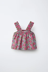 FLORAL PRINT TOP MADE WITH LIBERTY FABRIC