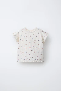 TEXTURED FLORAL T-SHIRT