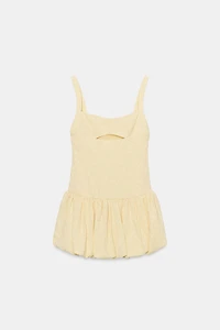 ROBE COURTE TEXTURÉE EFFET BALLON