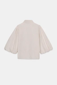 BLOUSE À RAYURES ET LACETS