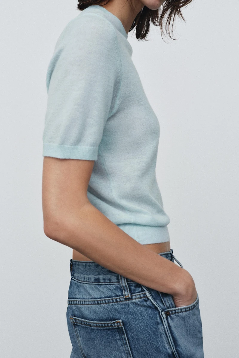 WOOL SHORT SLEEVE JUMPER