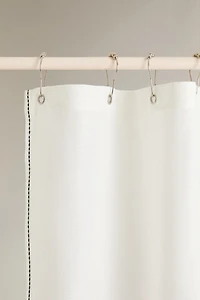 TOPSTITCHED SHOWER CURTAIN