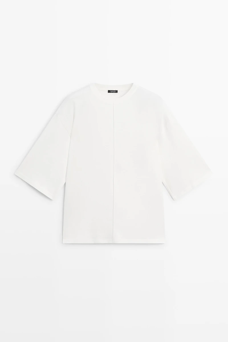 100% cotton short sleeve seamed T-shirt