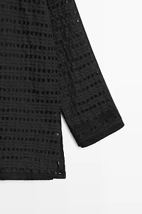 Flowing embroidered shirt