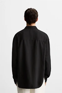CHEMISE VISCOE - LIN À LACETS