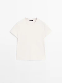 Heavy weight cotton T-shirt with seam detail