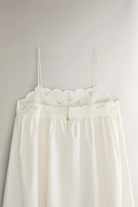 EMBROIDERED COTTON NIGHTGOWN