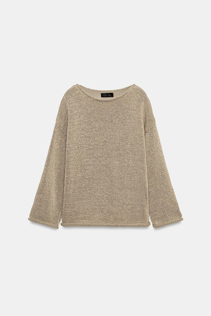 PULL EN MAILLE COL BATEAU