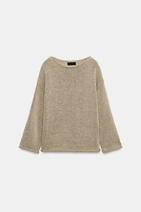 PULL EN MAILLE COL BATEAU