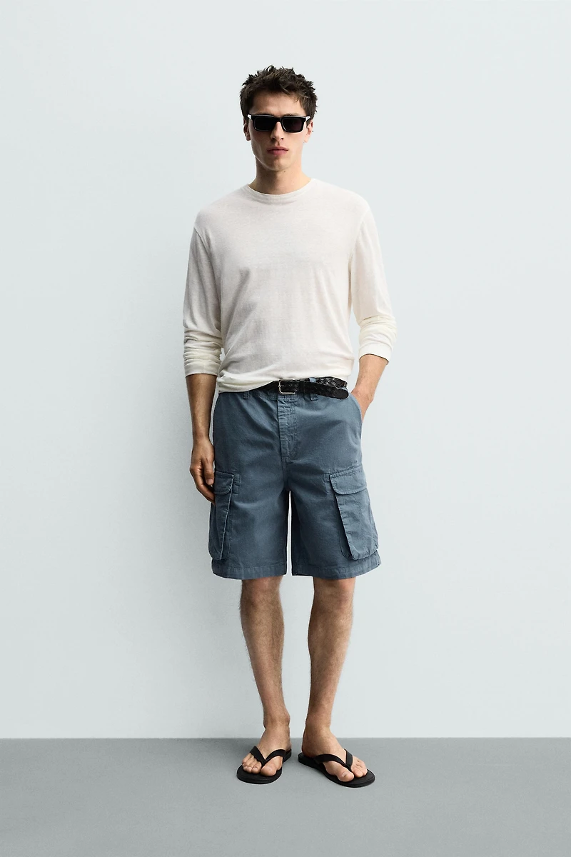 RELAXED FIT CARGO SHORTS