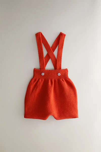 BABY KNIT DUNGAREES