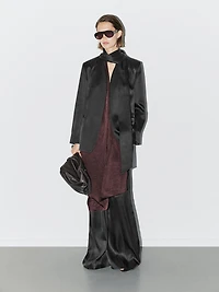 Satin wide-leg trousers
