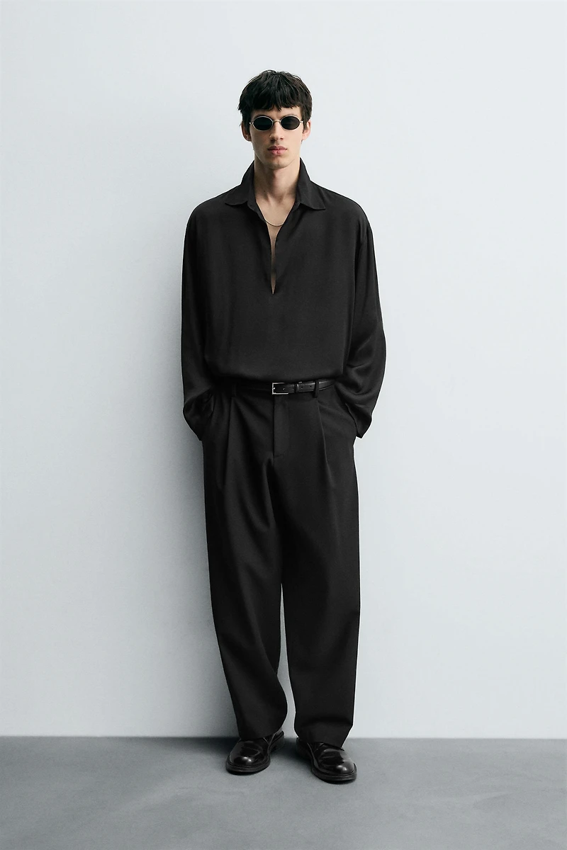 SATIN POLO SHIRT