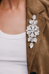 MANTEAU VESTE LONGUE EFFET DAIM FERMOIR