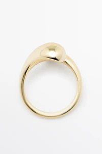 Double teardrop ring