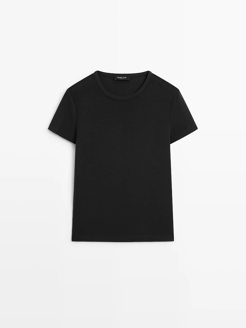 Lyocell blend short sleeve T-shirt
