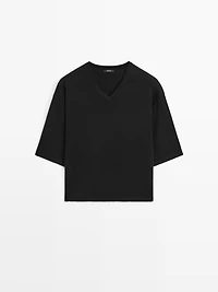 Wool blend V-neck sweater