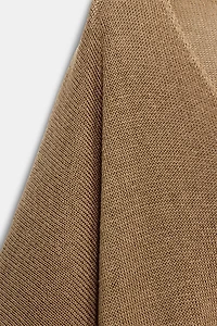 BELTED KNIT MIDI DRESS