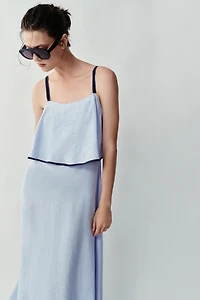 COMBINATION MIDI DRESS
