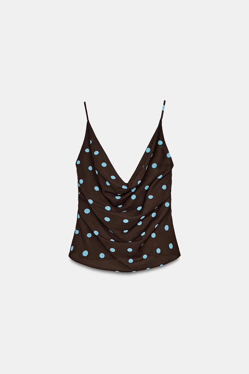 FLOWY POLKA DOT TOP