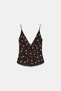 FLOWY POLKA DOT TOP