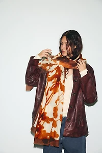 FLORAL PRINTED WOOL SCARF