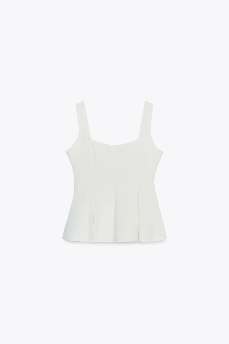 TOP GILET STRETCH PÉPLUM