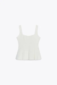 TOP GILET STRETCH PÉPLUM