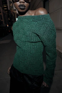 ASYMMETRIC TEXTURED KNIT JUMPER